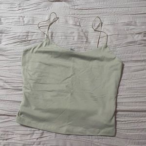 Tan cropped tank top